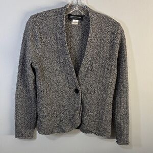 Jones New York Charcoal Knit Cardigan women’s size medium